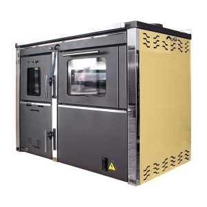 Termosemineu FORNELLO STAR CREM 34 kw pe combustibil solid ( lemn,carbune,bricheti ) ce se poate utiliza atat pentru incalzirea locuintelor, cat si pentru gatit (este prevazuta cu plita si cuptor pentru gatit) si este echipat cu pompa de circulatie