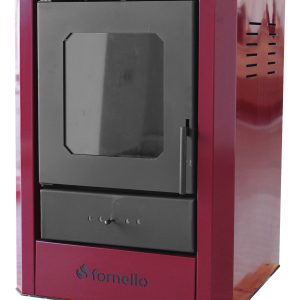 Termosemineu pe lemne, brichete si carbune Fornello Rimini Bordeaux 18 kW