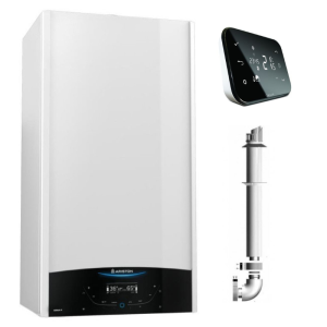 Centrala termica pe gaz in condensare Ariston Genus One Plus WIFI 30 kW si Salus IT500 wifi termostat ambient cu control prin internet, 5 ani garantie