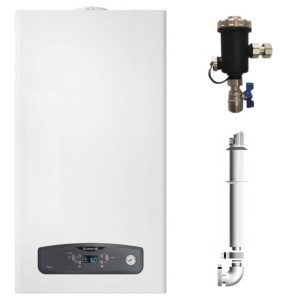 Centrala termica in condensatie Ariston Cares S 24 kW, kit evacuare inclus si Filtru Antimagnetita