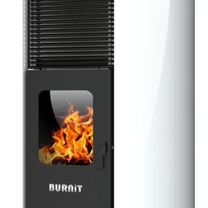 Centrala termosemineu pe peleti Burnit Advant Novation White 25 kw, echipata cu pompa de circulatie, vas de expansiune, automatizare, suprafata pana la 160 metri patrati