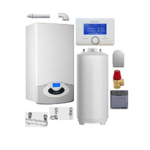 Pachet Centrala termica in condensare Genus Premium HP Evo 45 cu boiler BCH 200 L
