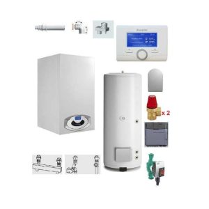 Pachet Centrala termica in condensare Genus Premium HP Evo 100 cu boiler BC1S 450 L