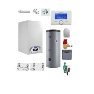 Pachet Centrala termica in condensare Genus Premium HP Evo 150 cu boiler Maxis CD1 800L