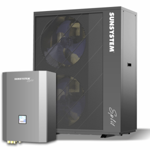 Pompa de caldura Aer-Apa pentru incalzire si racire, Sunsystem R32-0126-1PH, Split 12.6 kW, Inverter R32 ERP A+++, compresor Panasonic, Monofazata, Control Wi-Fi