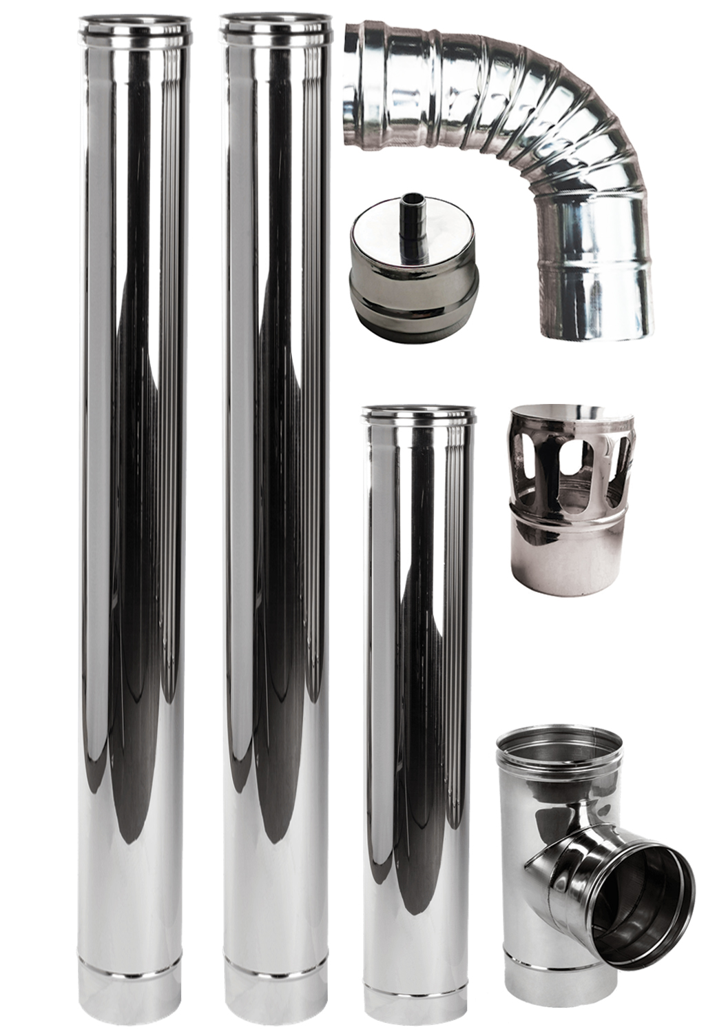 Kit de evacuare (cos de fum) Fornello, INOX, pentru centrale si termoseminee pe peleti, diametru 80 mm, etansare cu garnitura, complet pentru montaj, 2,5 metri lungime 1 Kit de evacuare (cos de fum) Fornello, INOX, pentru centrale si termoseminee pe peleti, diametru 80 mm, etansare cu garnitura, complet pentru montaj, 2,5 metri lungime