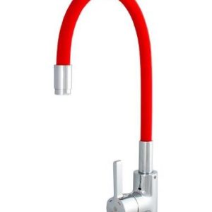 Baterie bucatarie pipa flexibila ROSU ERMETIQ ER-A208R