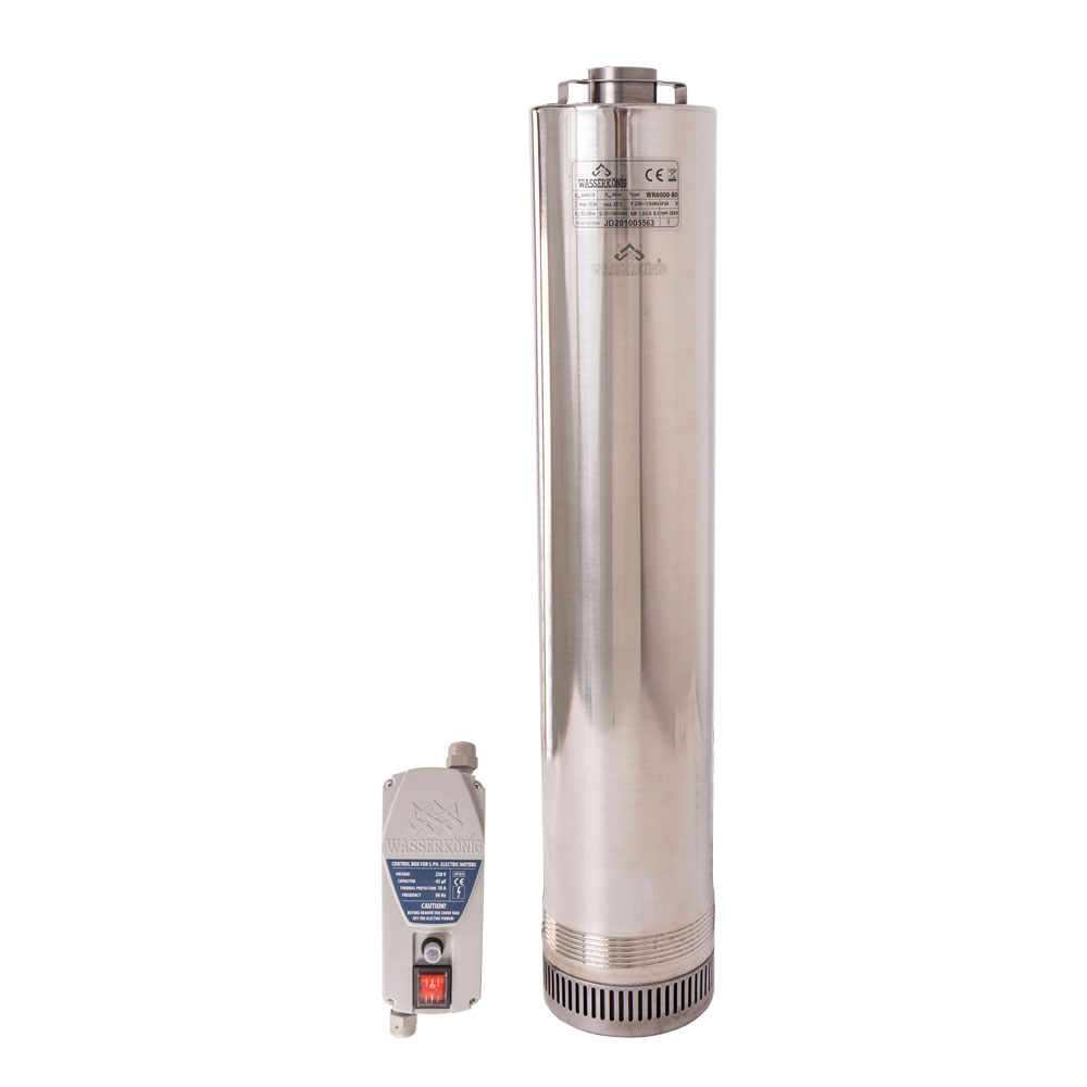 Pompa submersibila ape curate Wasserkonig WK6000 - 80, 6 mc/h, H max. 80 m, 2850 RPM, 1850 W 1 Pompa submersibila ape curate Wasserkonig WK6000 - 80, 6 mc/h, H max. 80 m, 2850 RPM, 1850 W