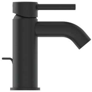 Baterie lavoar neagra mat Ideal Standard Ceraline, cu ventil metalic